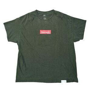 Diamond Supply Co. Dark Green Tee with Red Logo